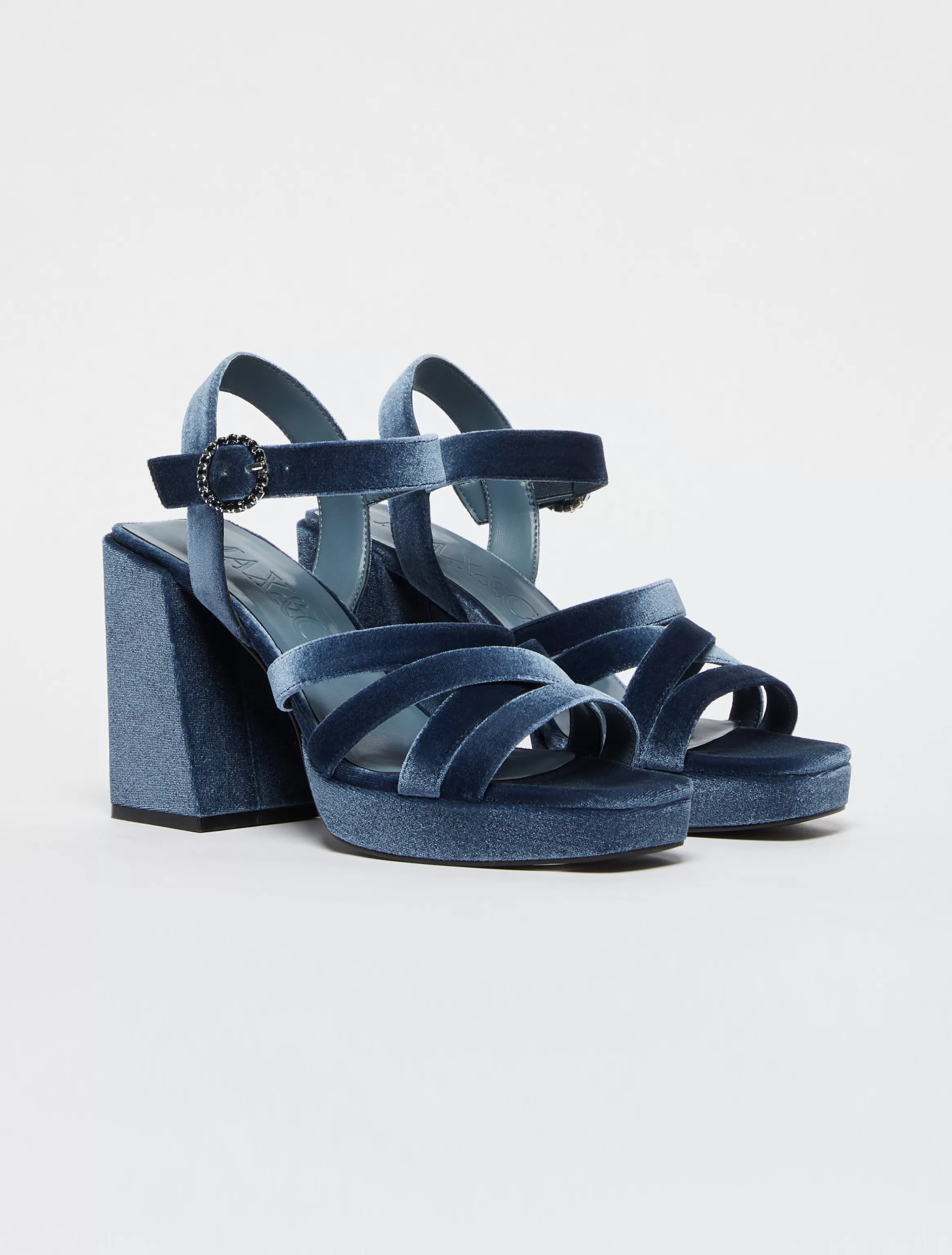 Velvet platform sandals*Max&Co New